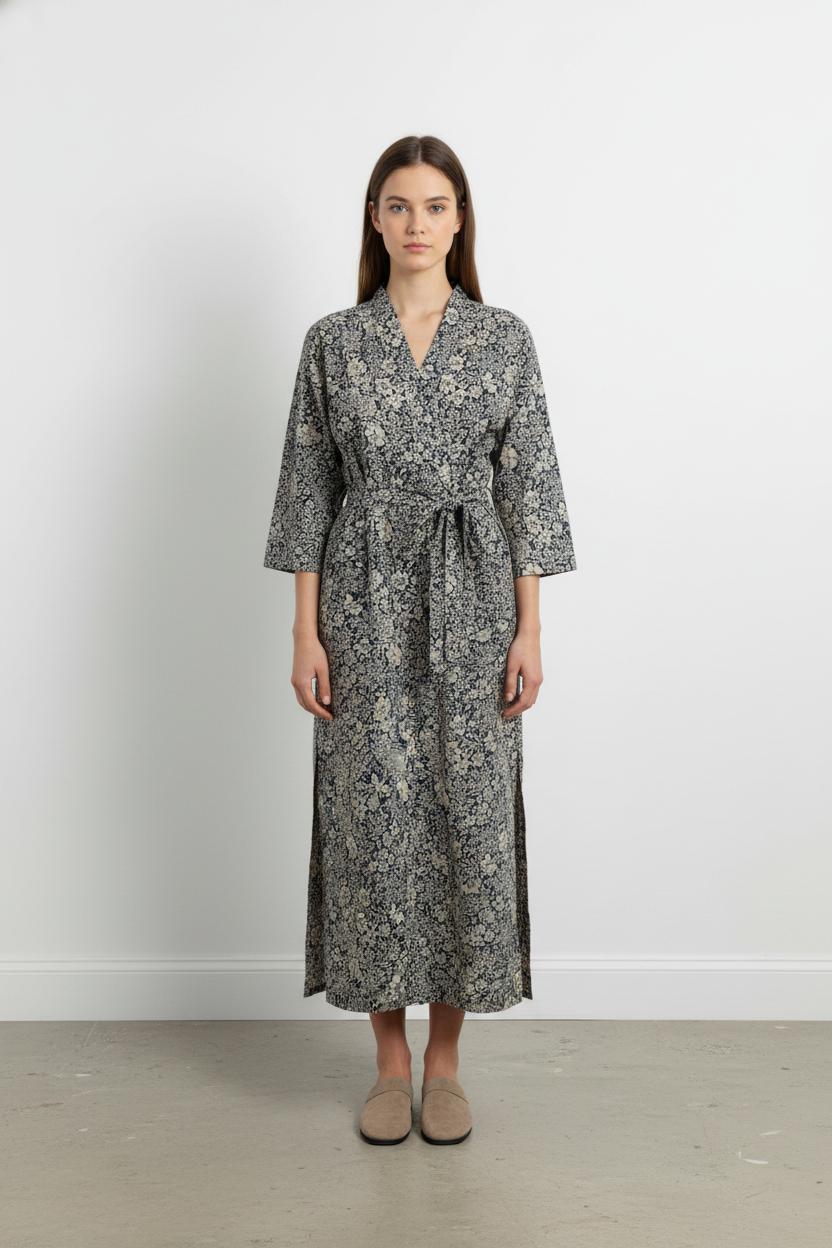 Robe Longue Bleue et Beige - Taille M/38 de la marque Petite Mendigote | PARAD100835 - Vendu par Paradigme - Image 1