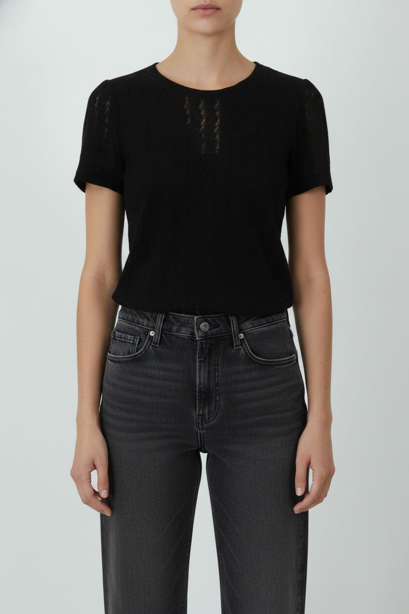 Top Noir - Taille L/40 de la marque La Fée Maraboutée | PARAD100848 - Vendu par Paradigme - Image 1