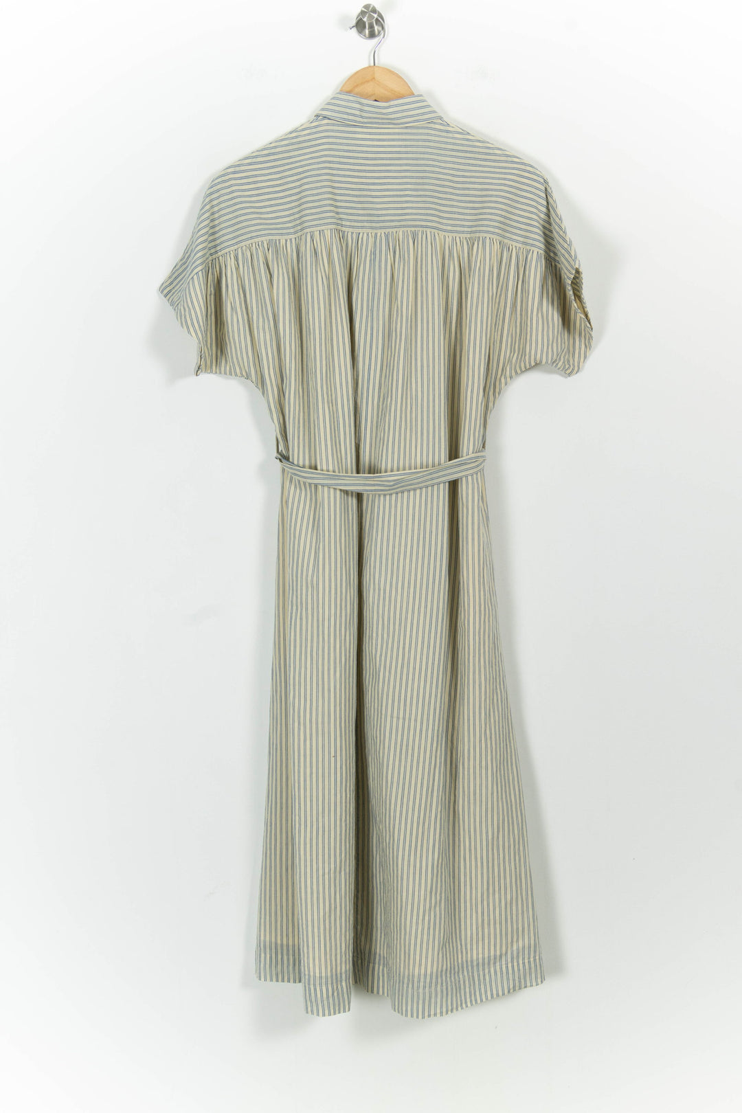 Robe Chemise Rayée Blanche et Bleue - Taille S/36 de la marque Léon & Harper | PARAD100852 - Vendu par Paradigme - Image 4