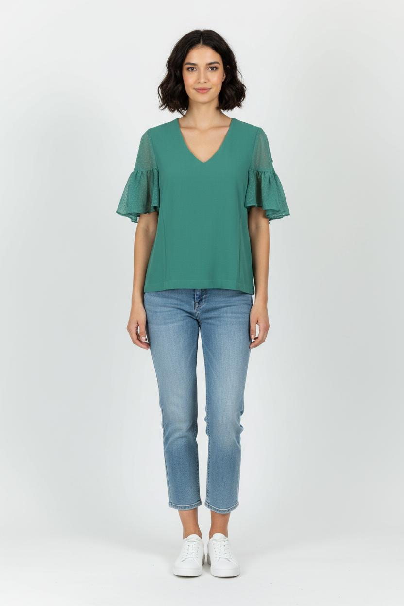 Blouse Verte - Taille XS/34 de la marque Karl Marc John | PARAD100854 - Vendu par Paradigme - Image 1