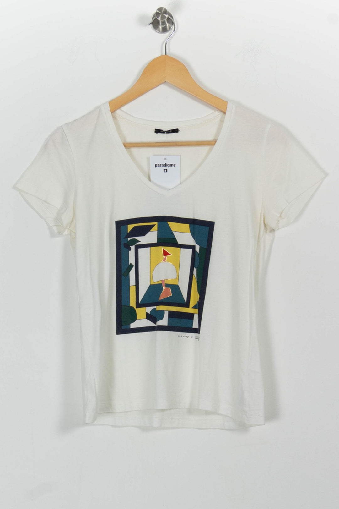 Tee-shirt Blanc - Taille XS/34 de la marque One Step | PARAD100855 - Vendu par Paradigme - Image 2