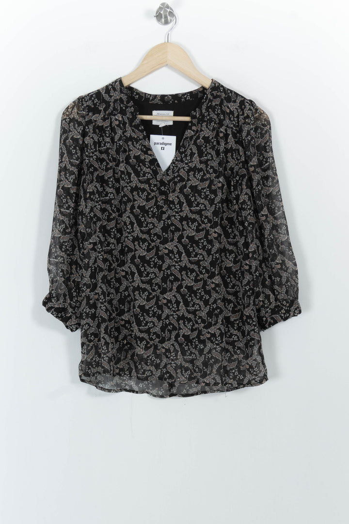 Blouse Noire et Beige - Taille S/36 de la marque Maison 123 | PARAD100856 - Vendu par Paradigme - Image 2