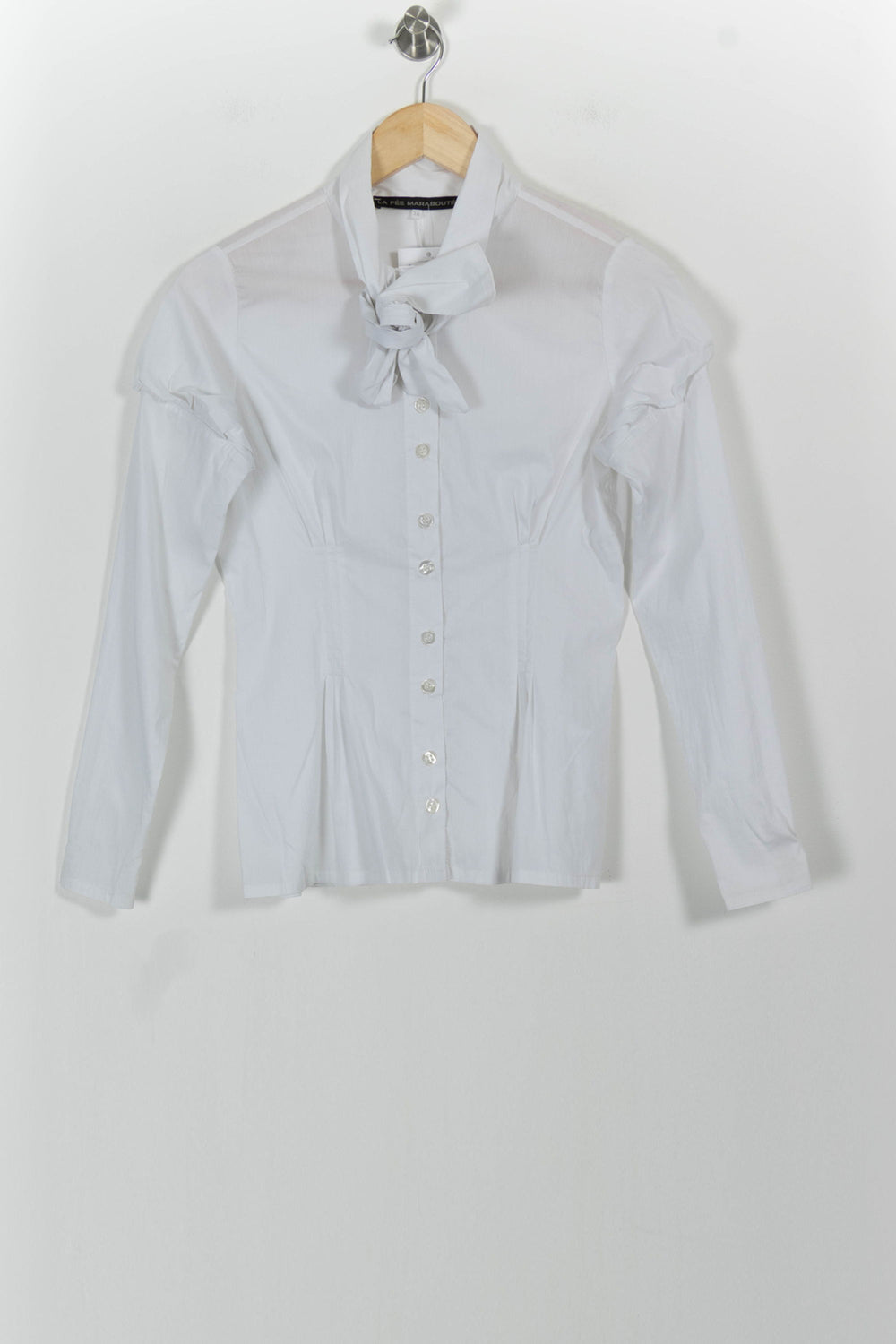 Chemisier Blanc - Taille M/38 de la marque La Fée Maraboutée | PARAD100860 - Vendu par Paradigme - Image 2