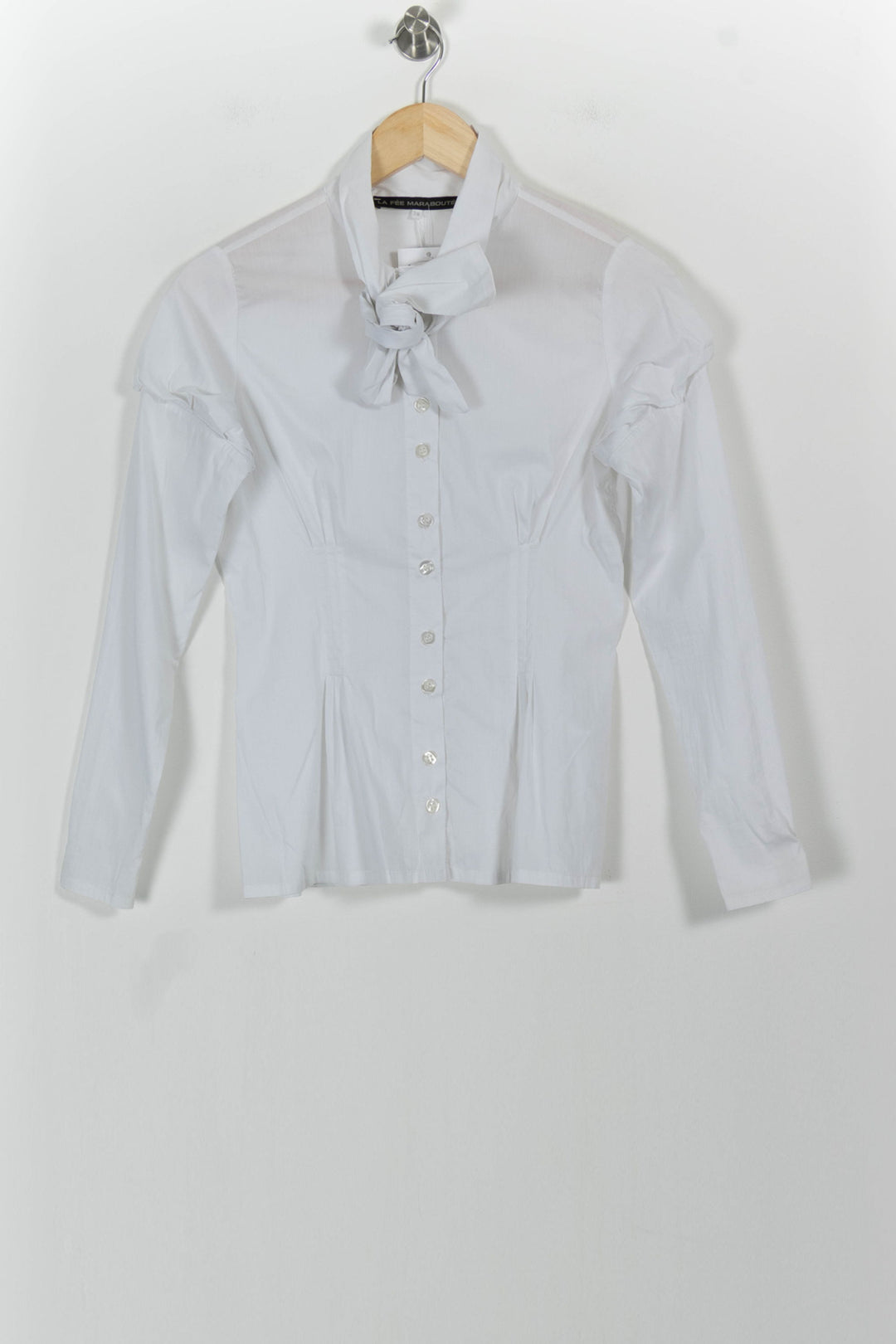 Chemisier Blanc - Taille M/38 de la marque La Fée Maraboutée | PARAD100860 - Vendu par Paradigme - Image 2