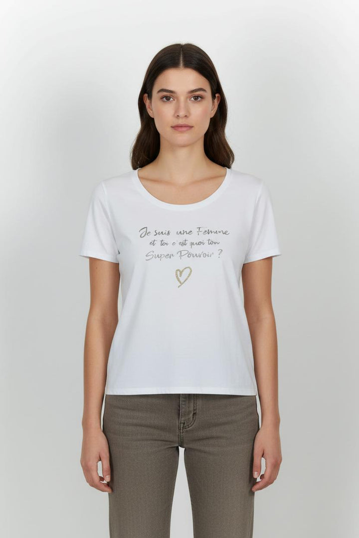 Tee-shirt Blanc - Taille M/38 de la marque I.Code | PARAD100863 - Vendu par Paradigme - Image 1