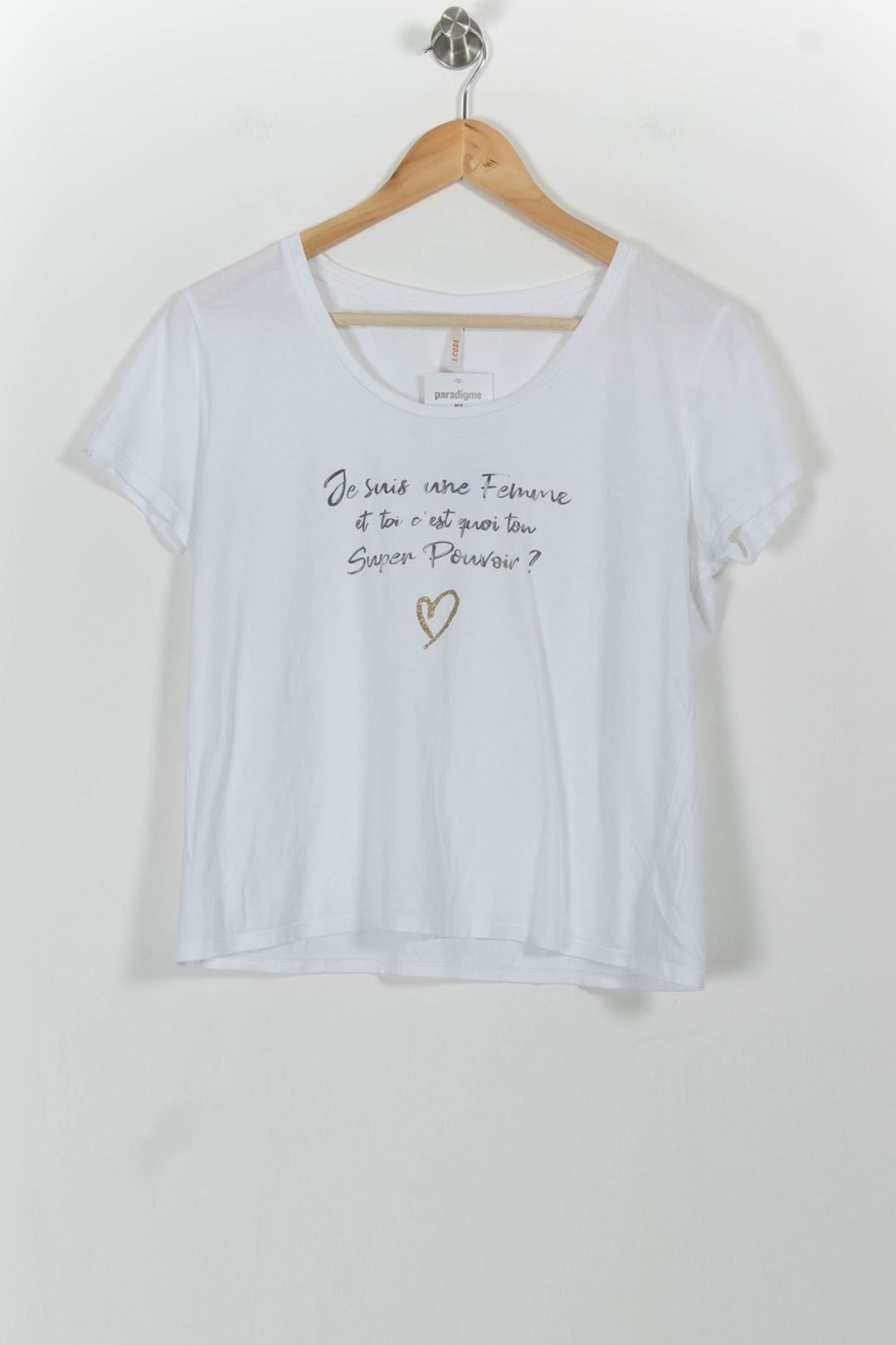 Tee-shirt Blanc - Taille M/38 de la marque I.Code | PARAD100863 - Vendu par Paradigme - Image 2