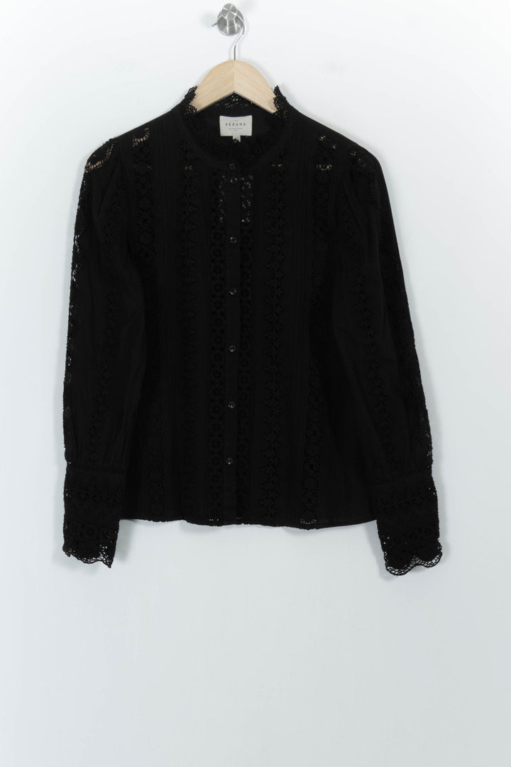 Blouse Noire - Taille M/38 de la marque Sézane | PARAD100865 - Vendu par Paradigme - Image 2