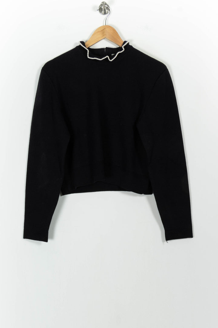 Pull Noir et Blanc - Taille L/40 de la marque Sandro | PARAD100866 - Vendu par Paradigme - Image 2