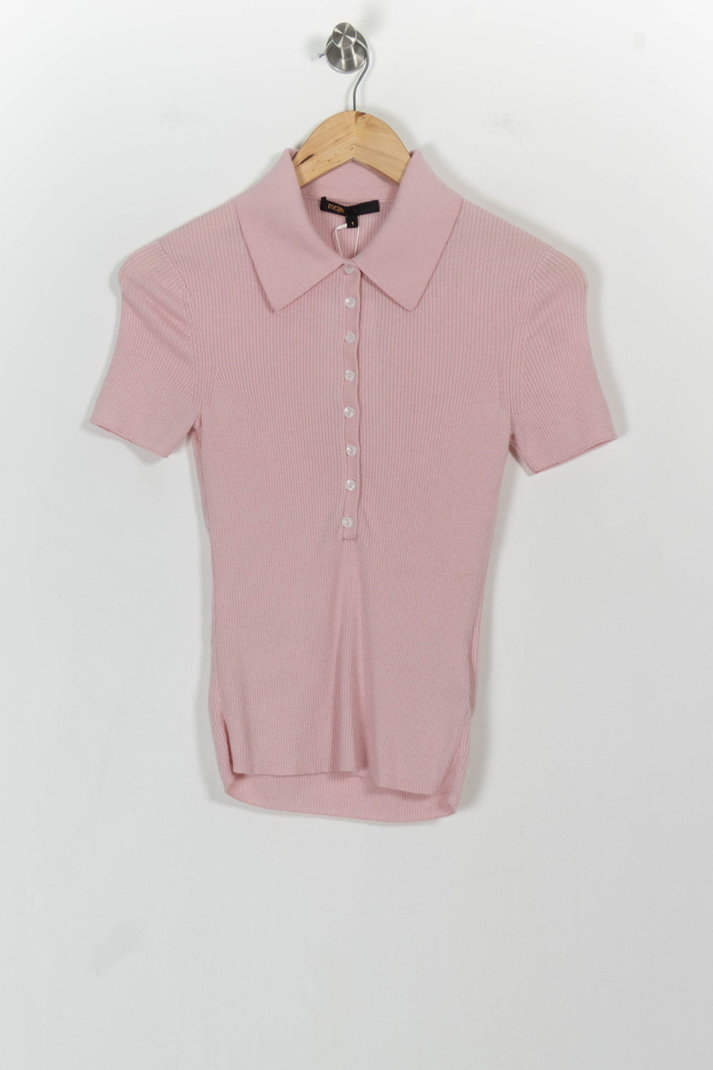 Polo Rose - Taille S/36 de la marque Maje | PARAD100870 - Vendu par Paradigme - Image 2