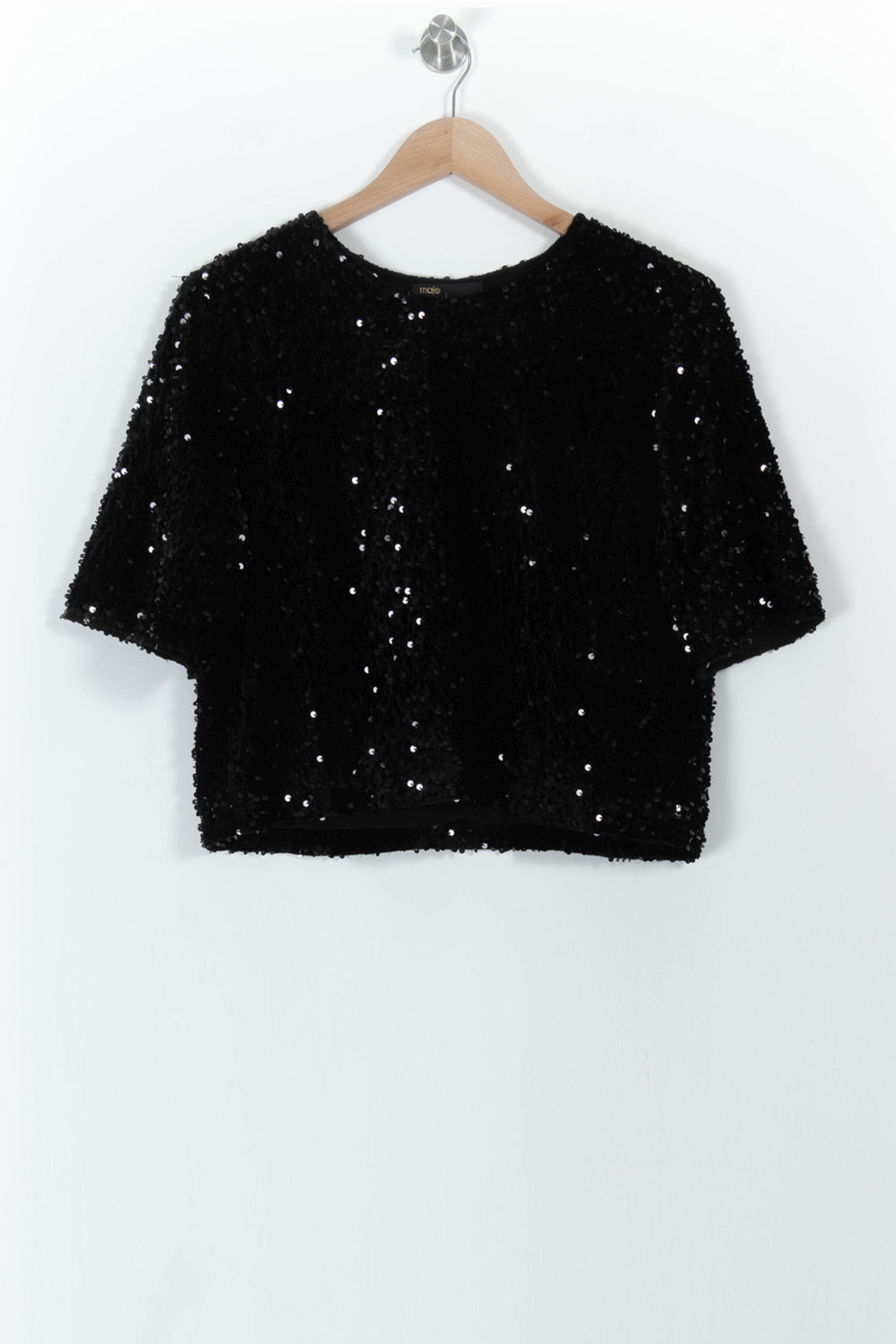Top à Paillettes Noir - Taille M/38 de la marque Maje | PARAD100871 - Vendu par Paradigme - Image 2