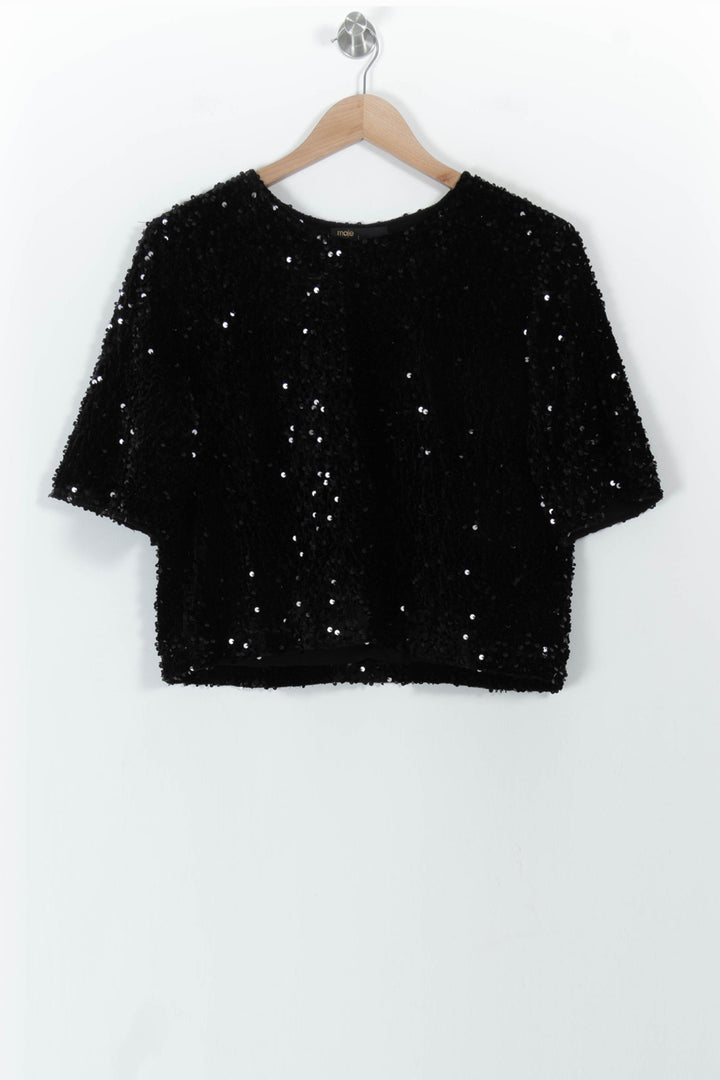 Top à Paillettes Noir - Taille M/38 de la marque Maje | PARAD100871 - Vendu par Paradigme - Image 2