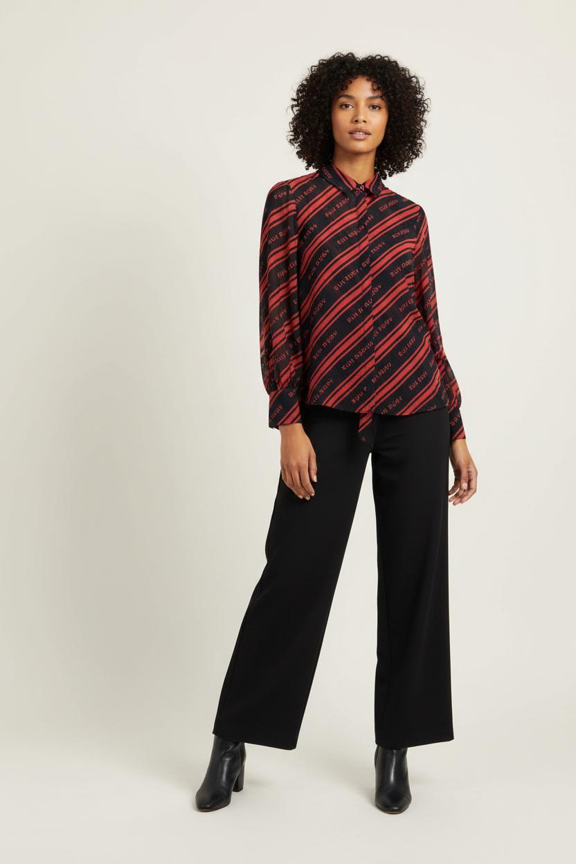 Chemise Noire et Rouge - Taille S/36 de la marque Claudie Pierlot | PARAD100874 - Vendu par Paradigme - Image 1