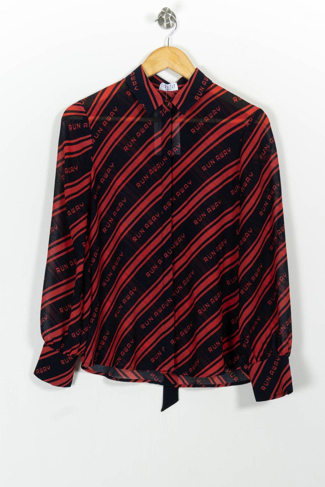 Chemise Noire et Rouge - Taille S/36 de la marque Claudie Pierlot | PARAD100874 - Vendu par Paradigme - Image 2