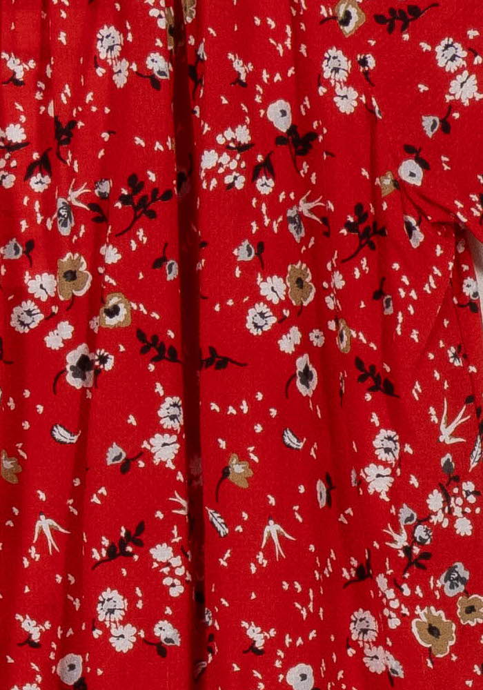 Blouse Rouge à Fleurs - Taille L/40 de la marque Caroll | PARAD100875 - Vendu par Paradigme - Image 3