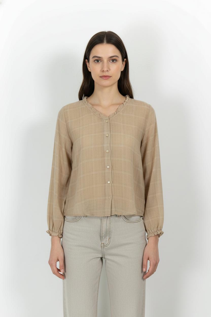 Blouse Beige - Taille XS/34 de la marque Des petits hauts | PARAD100881 - Vendu par Paradigme - Image 1