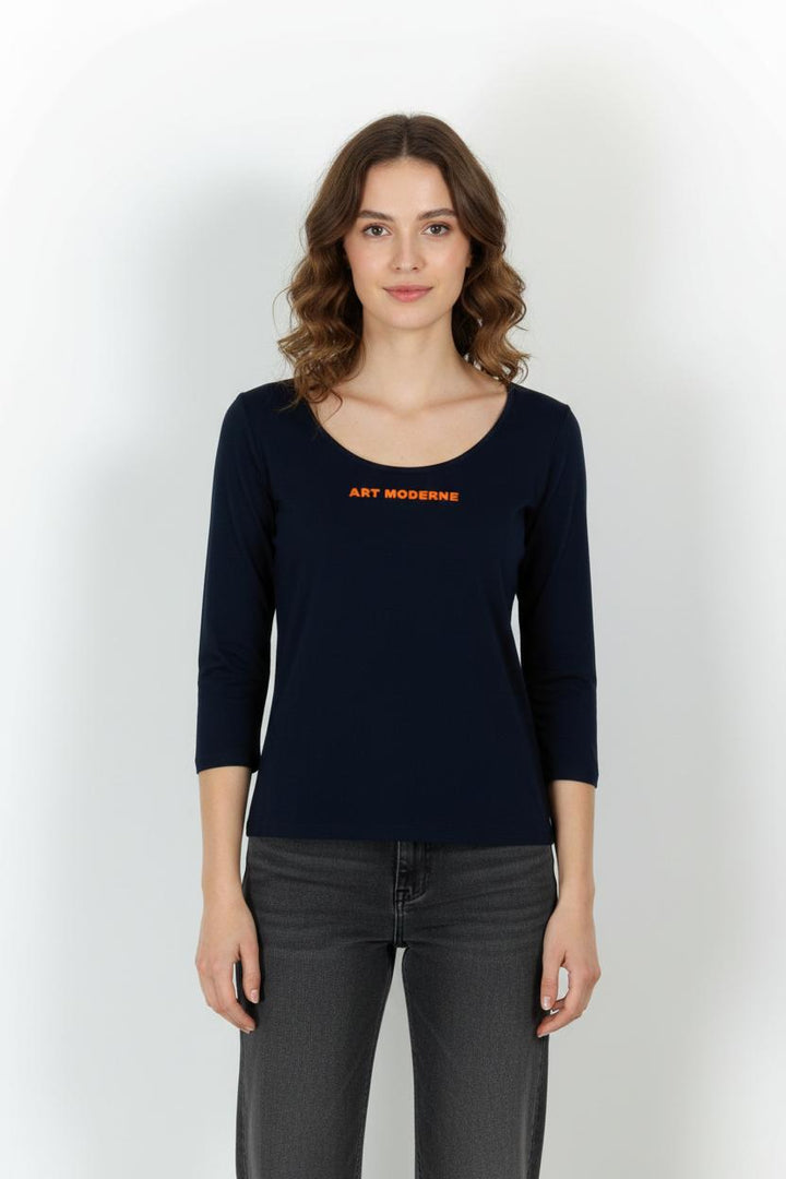 Tee-shirt Manches Trois-Quarts Bleu - Taille XS/34 de la marque One Step | PARAD100883 - Vendu par Paradigme - Image 1