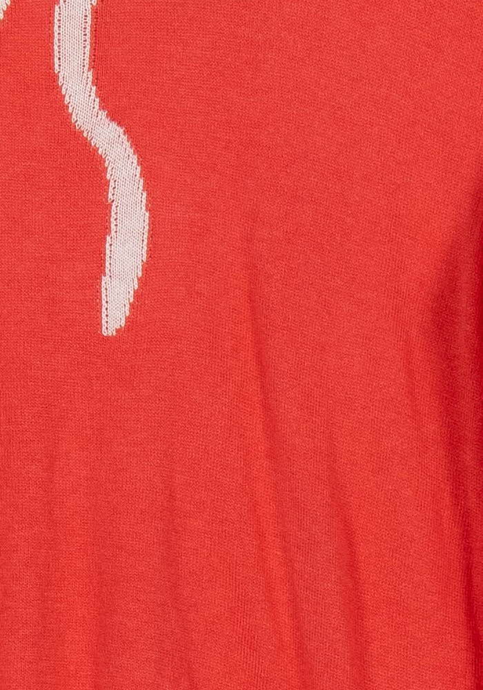 Pull Rouge et Blanc - Taille M/38 de la marque La Petite Etoile | PARAD100887 - Vendu par Paradigme - Image 3