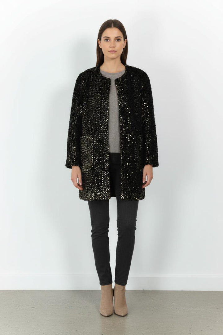 Manteau Noir et Doré - Taille S/36 de la marque Suncoo | PARAD100890 - Vendu par Paradigme - Image 1