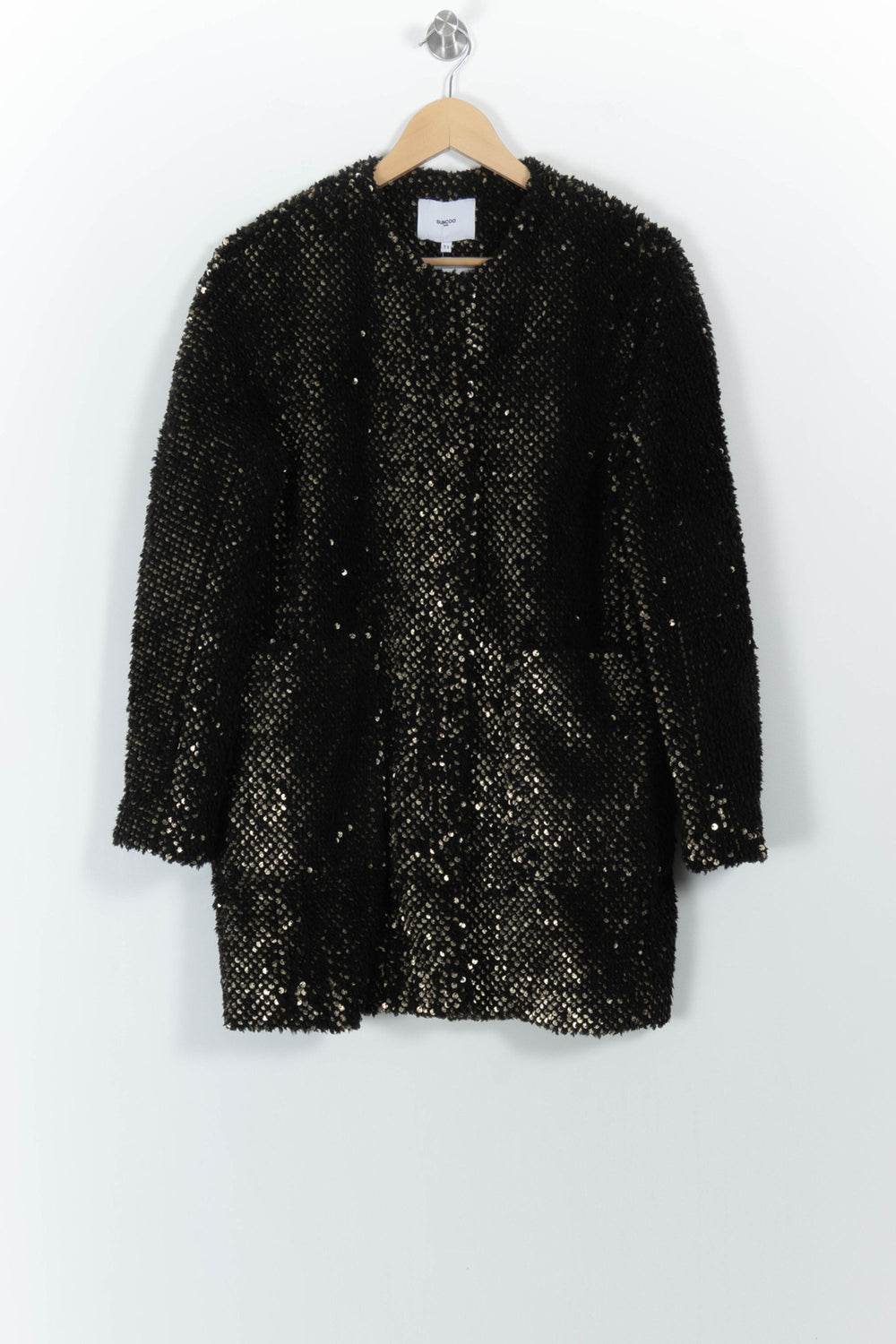Manteau Noir et Doré - Taille S/36 de la marque Suncoo | PARAD100890 - Vendu par Paradigme - Image 2