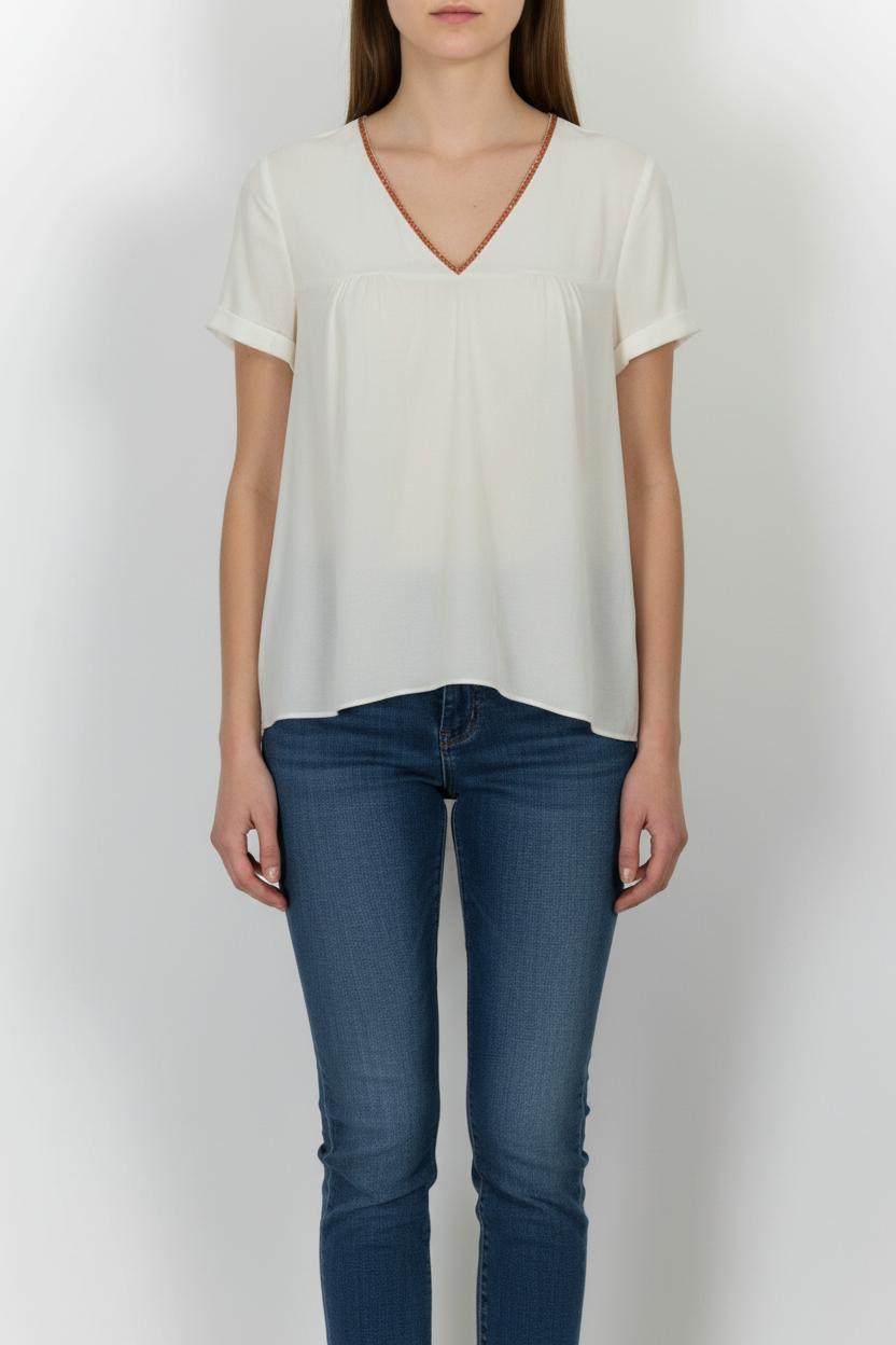 Blouse Beige - Taille S/36 de la marque Maje | PARAD100896 - Vendu par Paradigme - Image 1