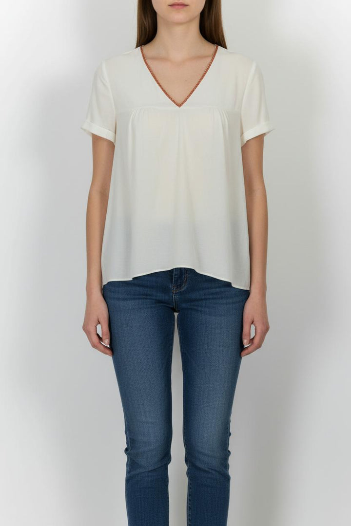Blouse Beige - Taille S/36 de la marque Maje | PARAD100896 - Vendu par Paradigme - Image 1