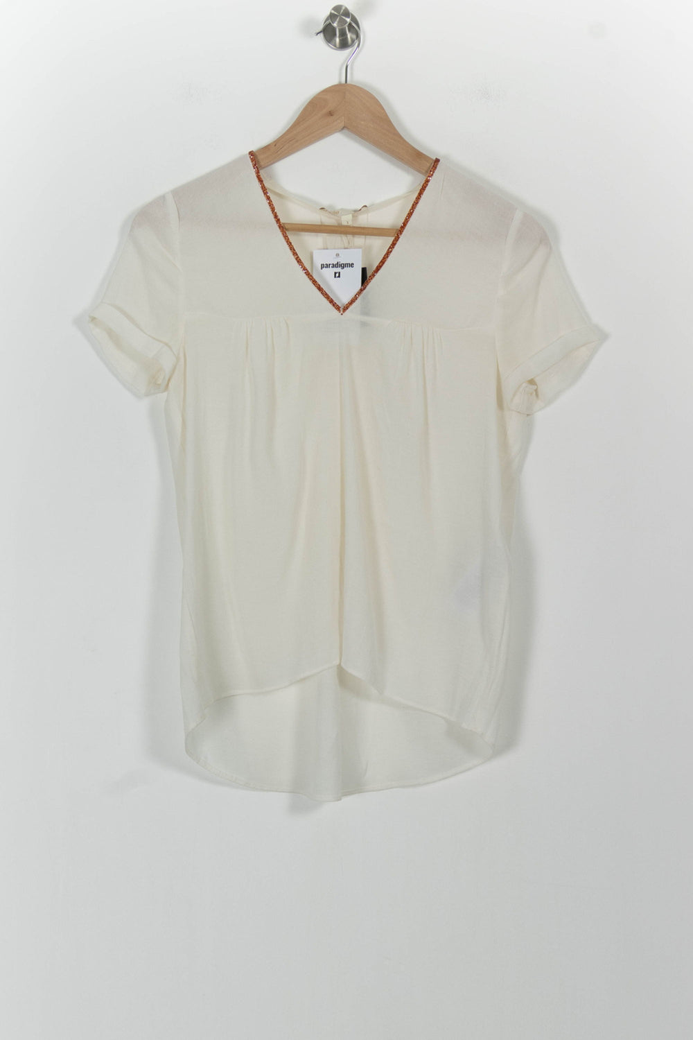 Blouse Beige - Taille S/36 de la marque Maje | PARAD100896 - Vendu par Paradigme - Image 2