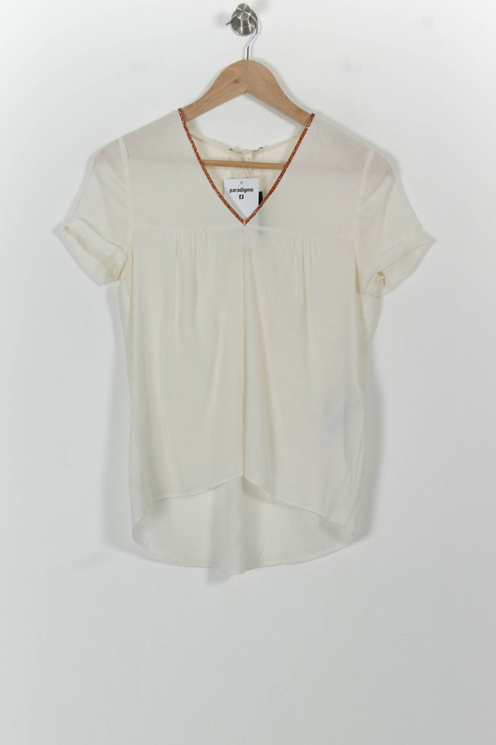 Blouse Beige - Taille S/36 de la marque Maje | PARAD100896 - Vendu par Paradigme - Image 2