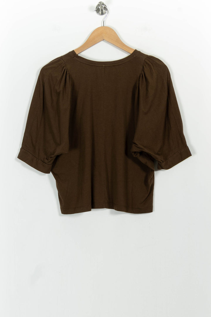 Tee-shirt Marron - Taille M/38 de la marque La Fée Maraboutée | PARAD100899 - Vendu par Paradigme - Image 4
