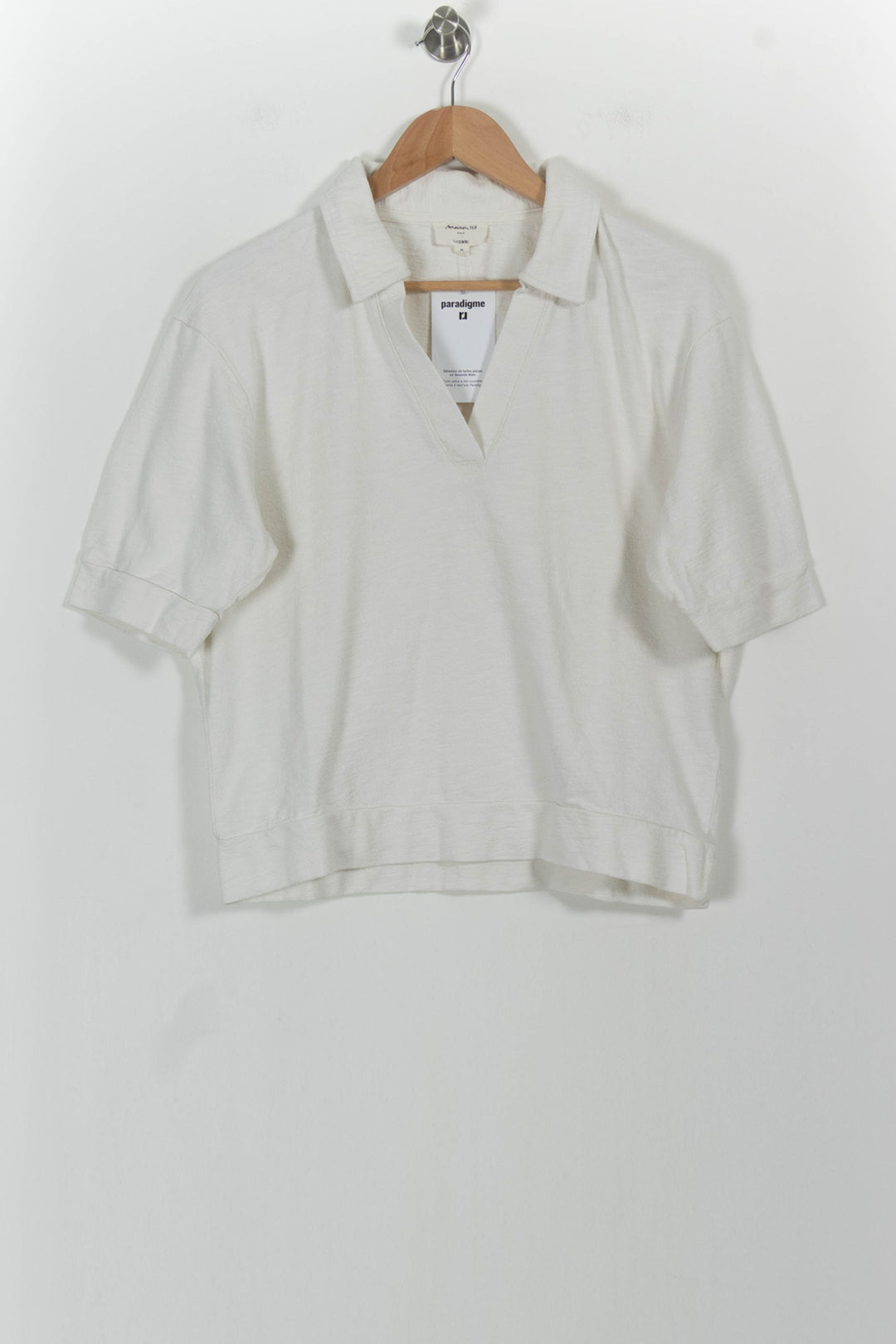 Polo Blanc - Taille M/38 de la marque Maison 123 | PARAD100902 - Vendu par Paradigme - Image 2
