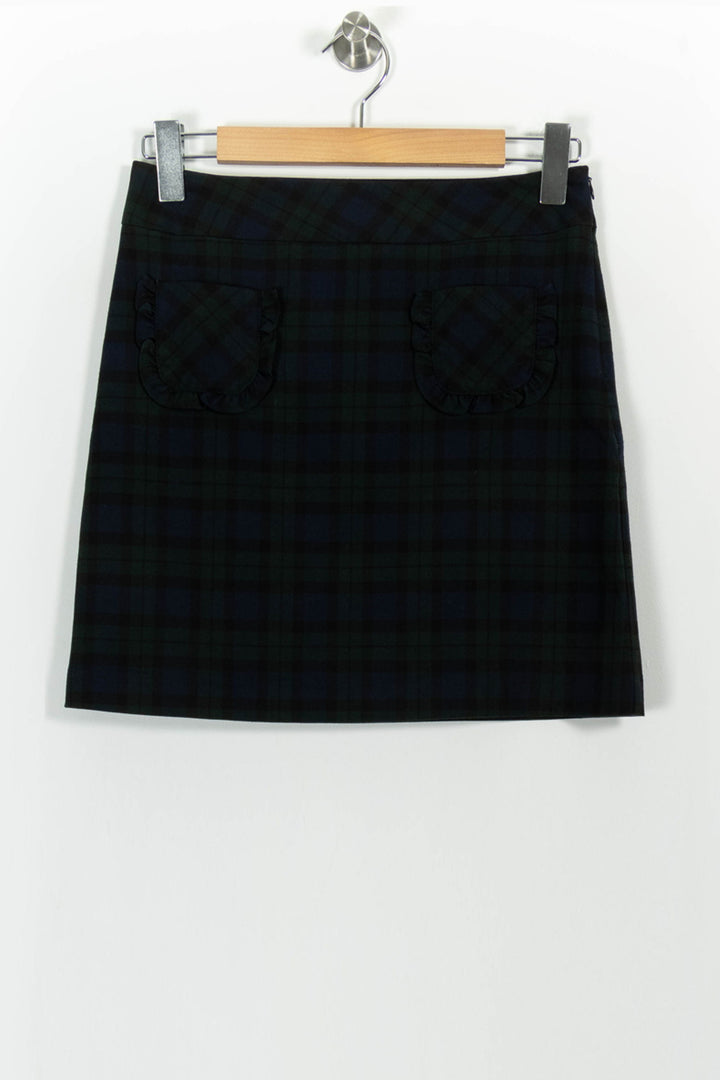 Jupe Écossaise Bleu et Vert - Taille S/36 de la marque Kookai | PARAD100904 - Vendu par Paradigme - Image 2