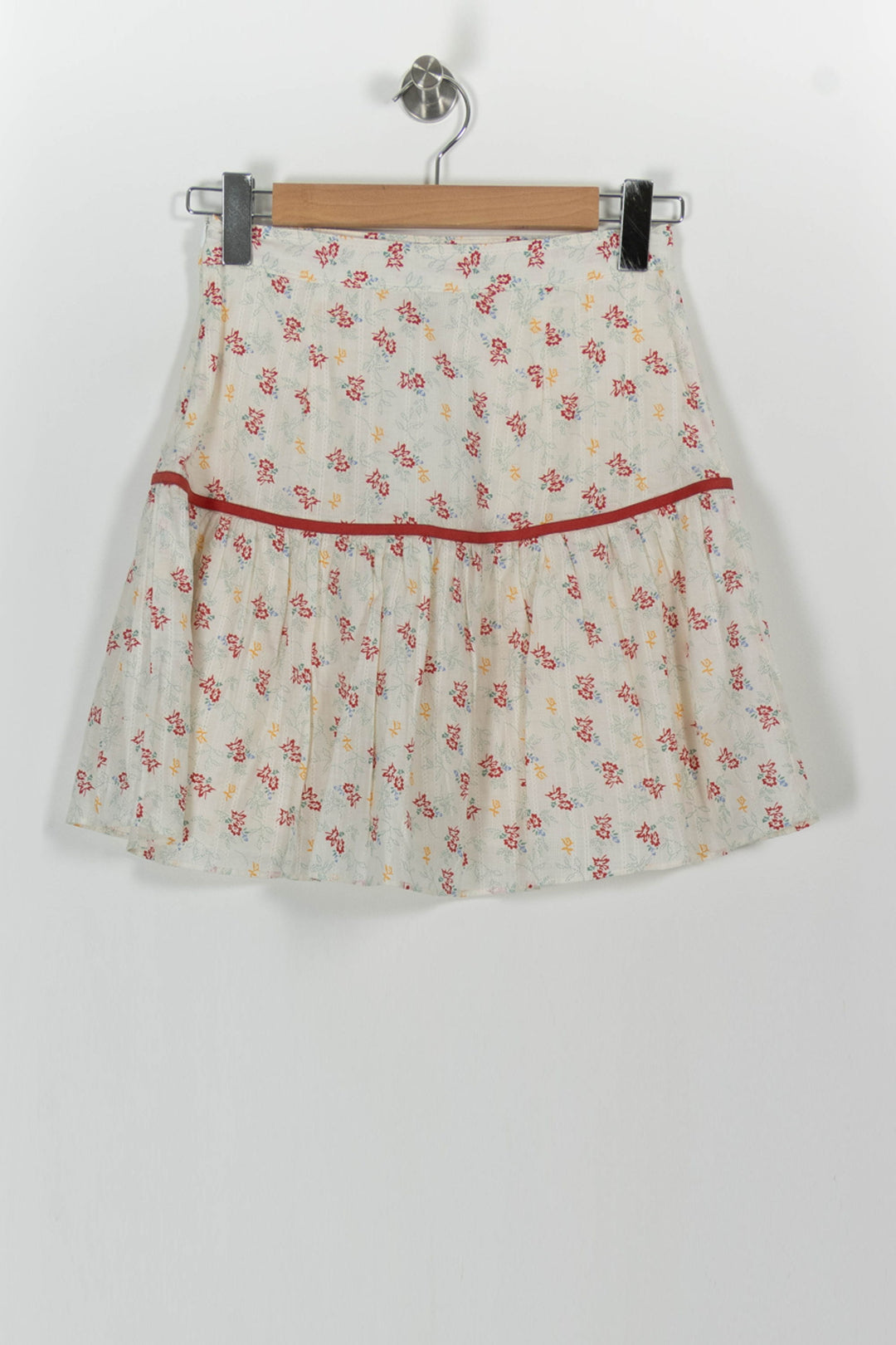 Jupe Fleurie Blanche et Rouge - Taille XS/34 de la marque Karl Marc John | PARAD100910 - Vendu par Paradigme - Image 4