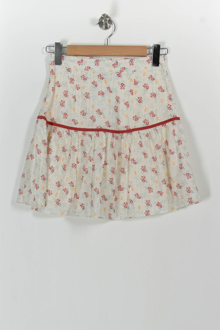 Jupe Fleurie Blanche et Rouge - Taille XS/34 de la marque Karl Marc John | PARAD100910 - Vendu par Paradigme - Image 4
