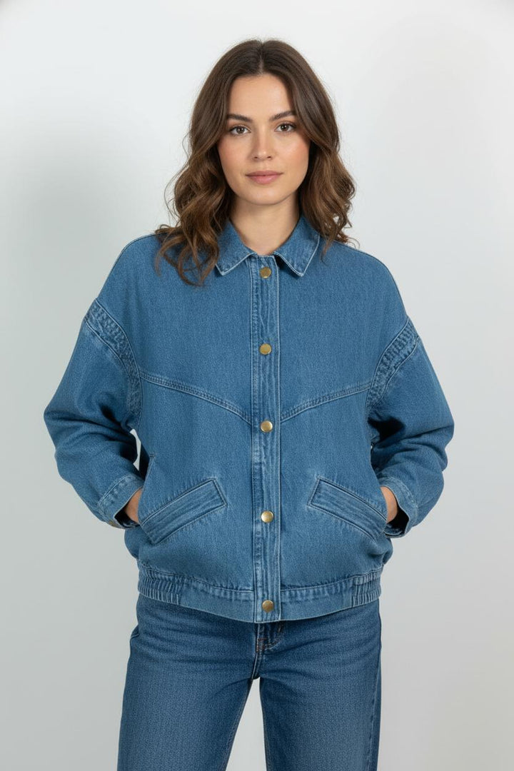 Veste en Jean Bleue - Taille S/36 de la marque Des petits hauts | PARAD100911 - Vendu par Paradigme - Image 1