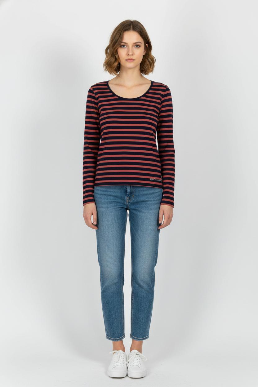 Marinière Bleu Marine et Rouge - Taille S/36 de la marque Karl Marc John | PARAD100913 - Vendu par Paradigme - Image 1