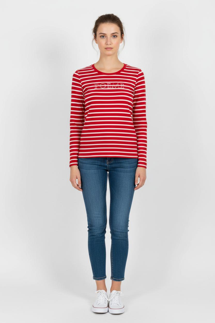 Marinière Rouge et Blanche - Taille XS/34 de la marque One Step | PARAD100916 - Vendu par Paradigme - Image 1