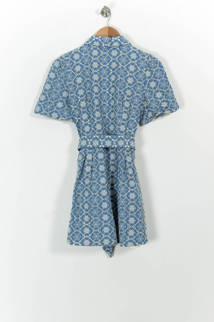 Robe Chemise Bleue et Blanche - Taille S/36 de la marque Sézane | PARAD100922 - Vendu par Paradigme - Image 4