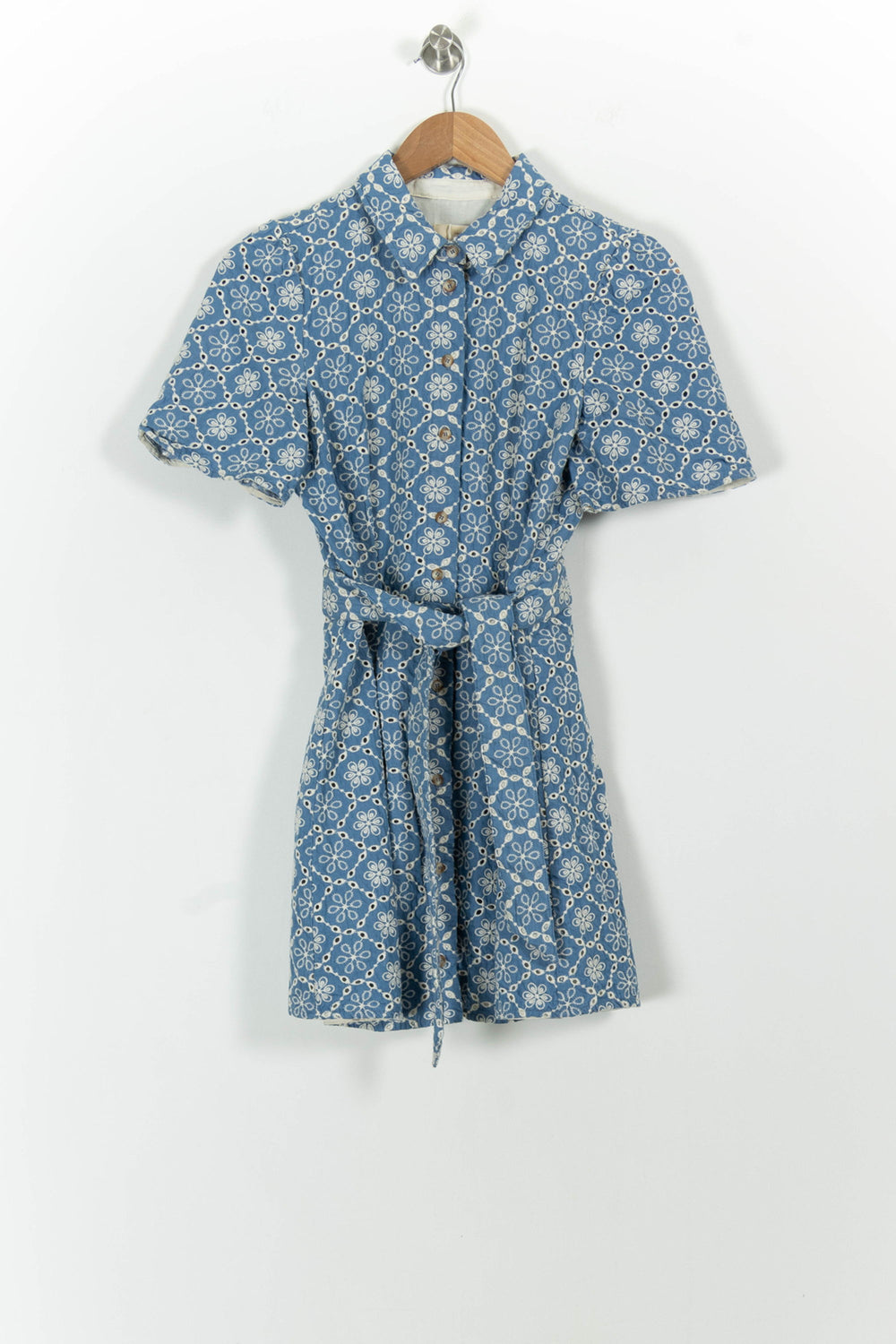 Robe Chemise Bleue et Blanche - Taille S/36 de la marque Sézane | PARAD100922 - Vendu par Paradigme - Image 2