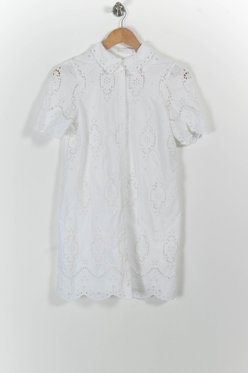 Robe Brodée Blanche - Taille S/36 de la marque Sézane | PARAD100923 - Vendu par Paradigme - Image 2