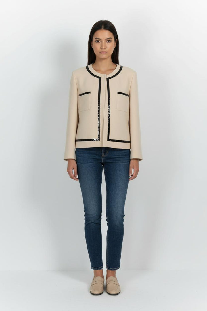 Veste Courte Beige et Noir - Taille XXL/44 de la marque Weill | PARAD100928 - Vendu par Paradigme - Image 1
