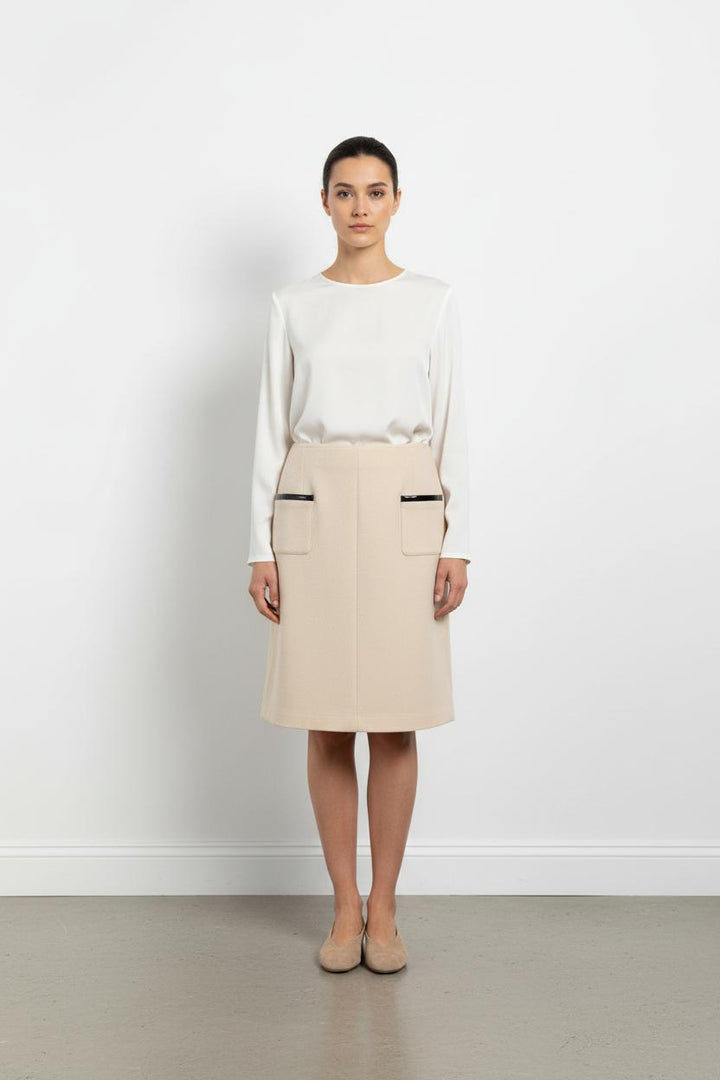 Jupe Droite Beige - Taille XXXL/46 de la marque Weill | PARAD100930 - Vendu par Paradigme - Image 1