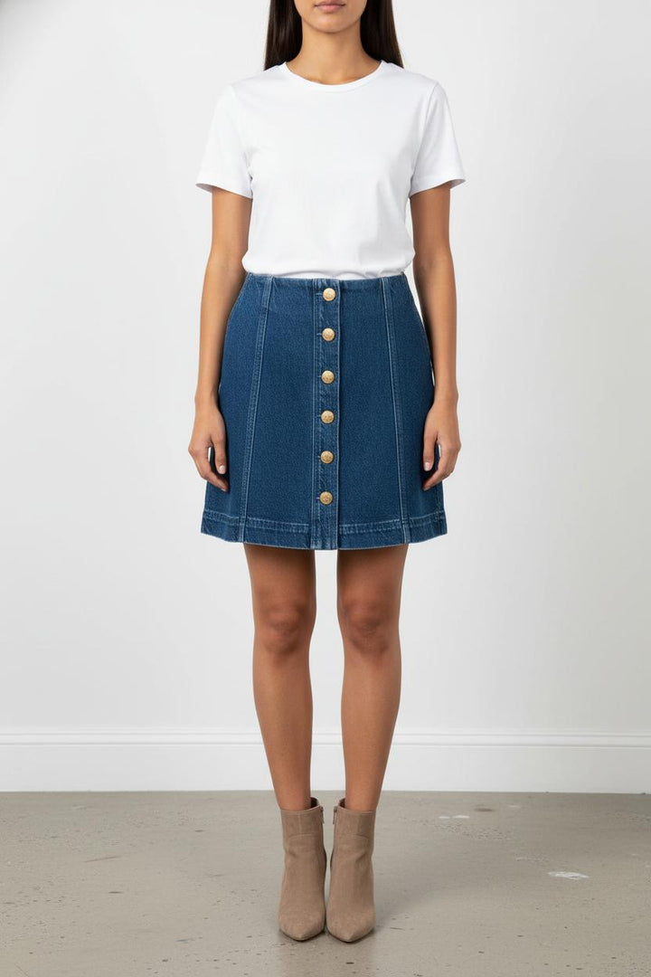 Jupe en Jean Bleue - Taille S/36 de la marque Sézane | PARAD100933 - Vendu par Paradigme - Image 1