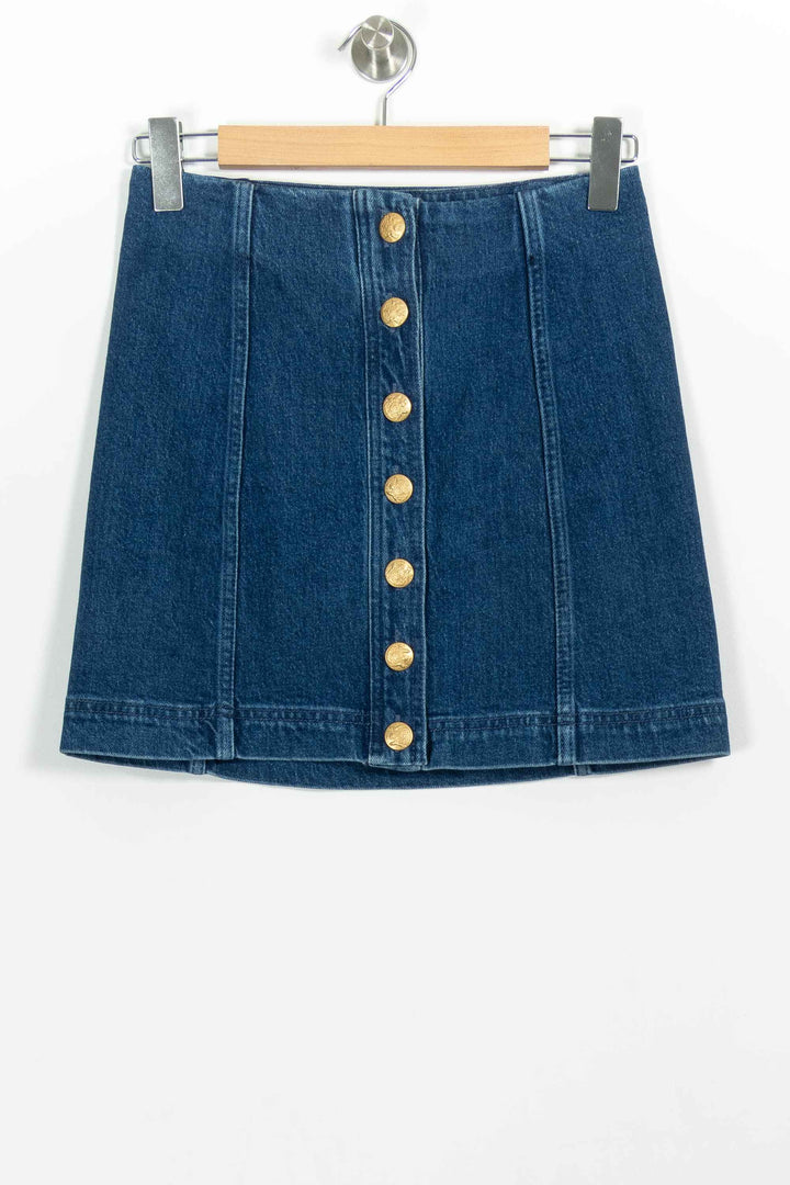 Jupe en Jean Bleue - Taille S/36 de la marque Sézane | PARAD100933 - Vendu par Paradigme - Image 2