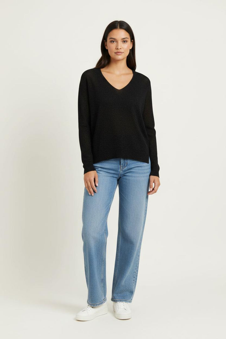 Pull Noir - Taille XS/34 de la marque La Fée Maraboutée | PARAD100935 - Vendu par Paradigme - Image 1