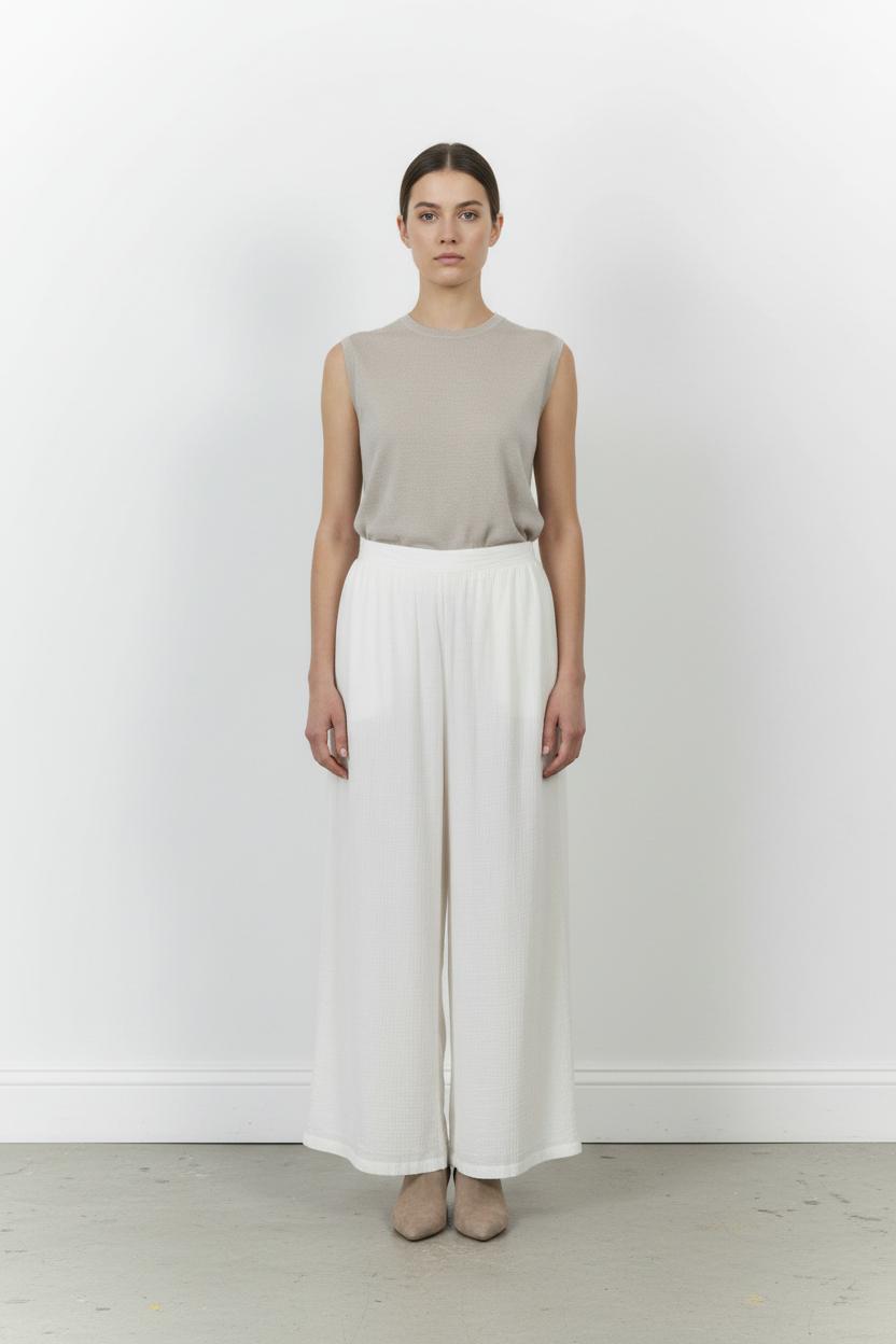 Pantalon Large Beige - Taille XL/42 de la marque Rosaé Paris | PARAD100947 - Vendu par Paradigme - Image 1