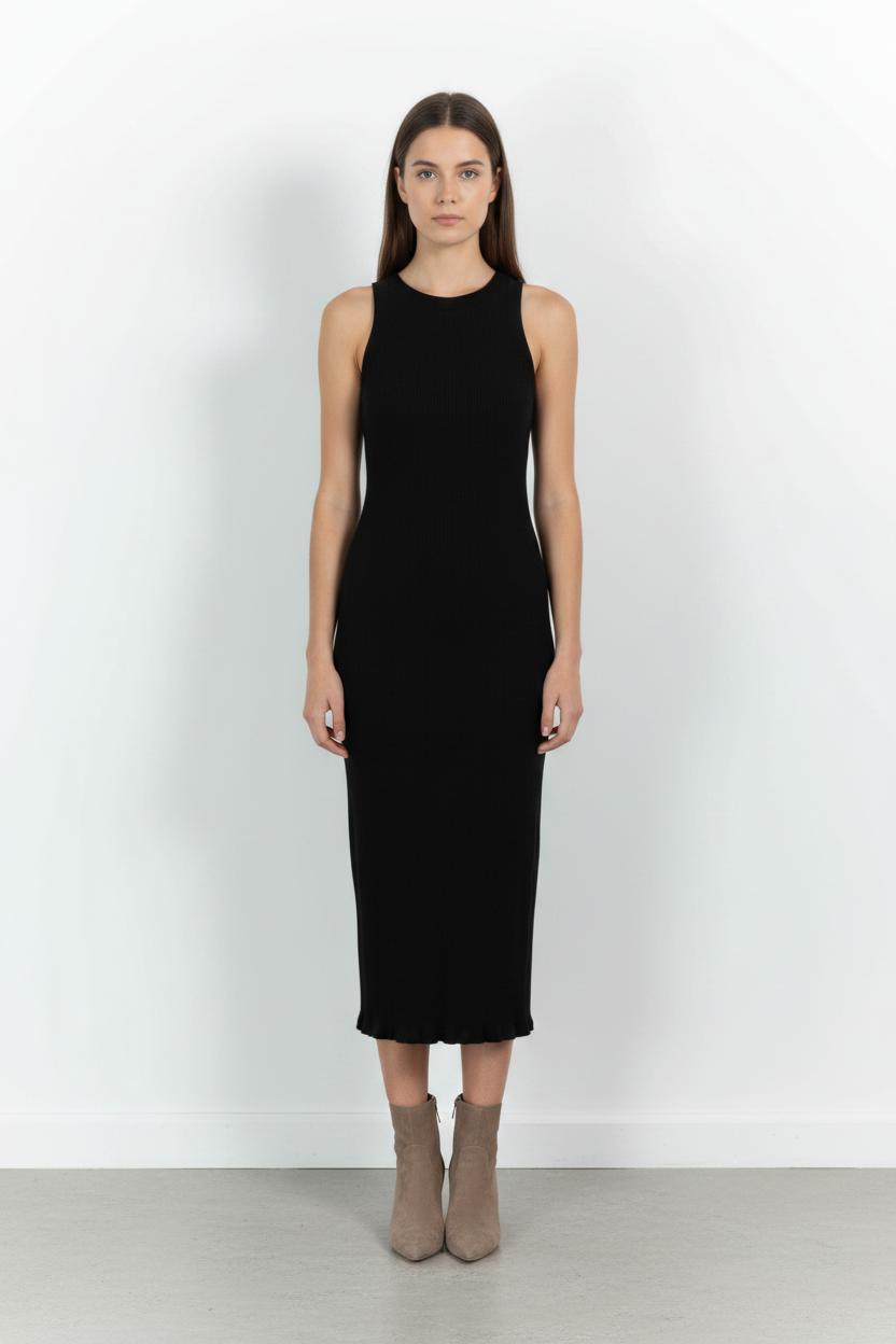 Robe Sans Manches Noire - Taille S/36 de la marque Rosaé Paris | PARAD100953 - Vendu par Paradigme - Image 1