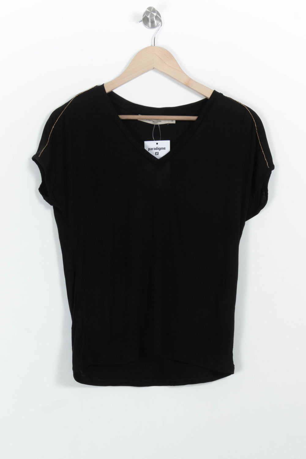 Tee-shirt Noir - Taille XS/34 de la marque La Fée Maraboutée | PARAD100959 - Vendu par Paradigme - Image 2