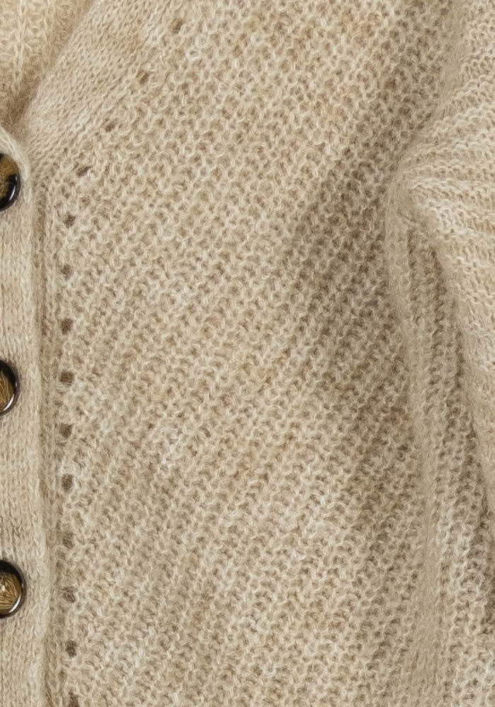 Cardigan Beige - Taille M/38 de la marque La Fée Maraboutée | PARAD100967 - Vendu par Paradigme - Image 3