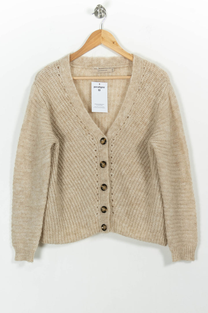 Cardigan Beige - Taille M/38 de la marque La Fée Maraboutée | PARAD100967 - Vendu par Paradigme - Image 2