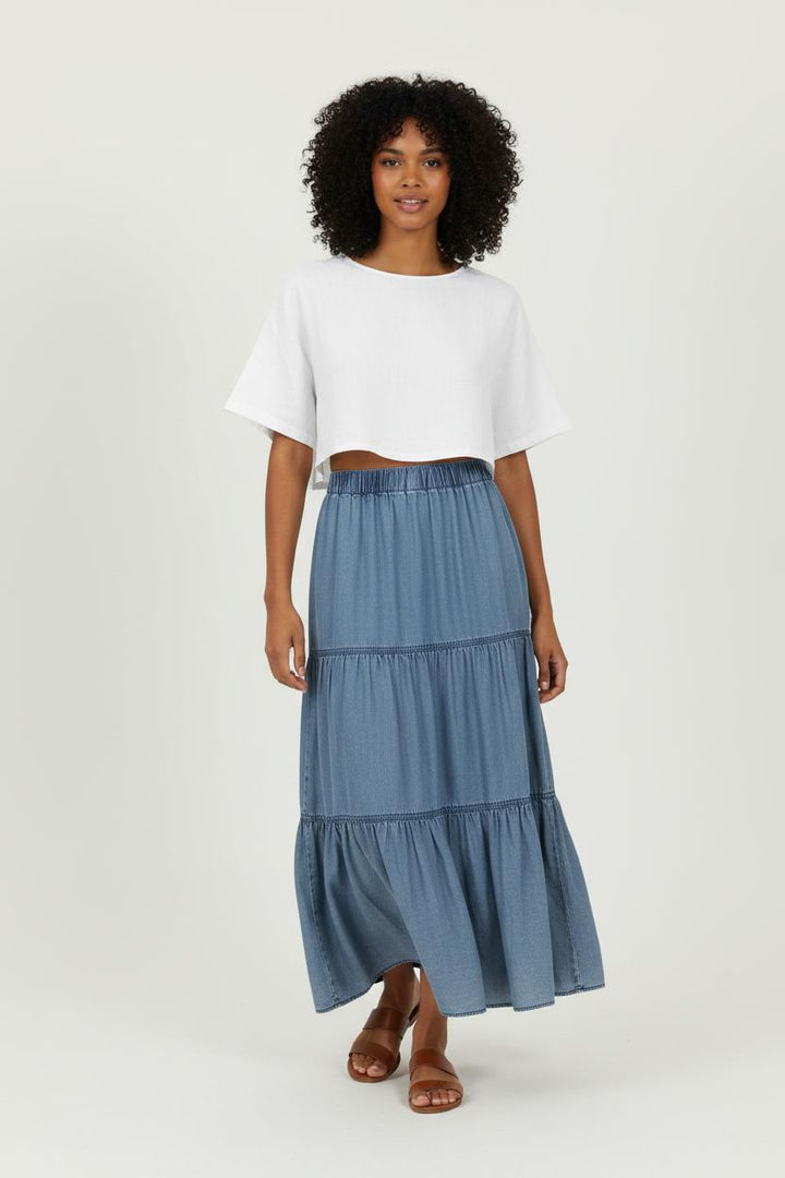 Jupe Longue Bleue - Taille S/36 de la marque IKKS | PARAD100976 - Vendu par Paradigme - Image 1