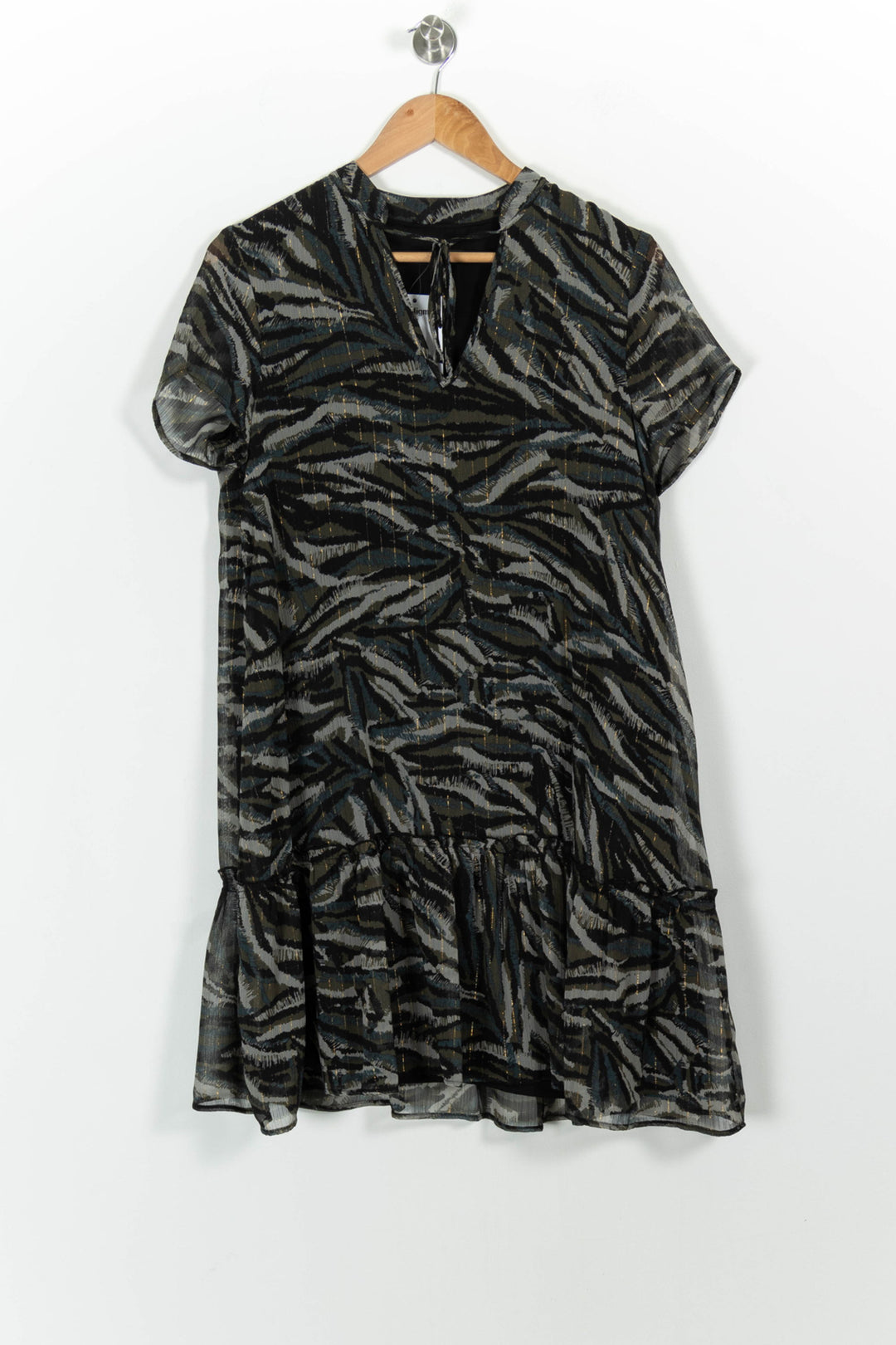 Robe Courte Noire et Grise - Taille M/38 de la marque IKKS | PARAD100981 - Vendu par Paradigme - Image 2